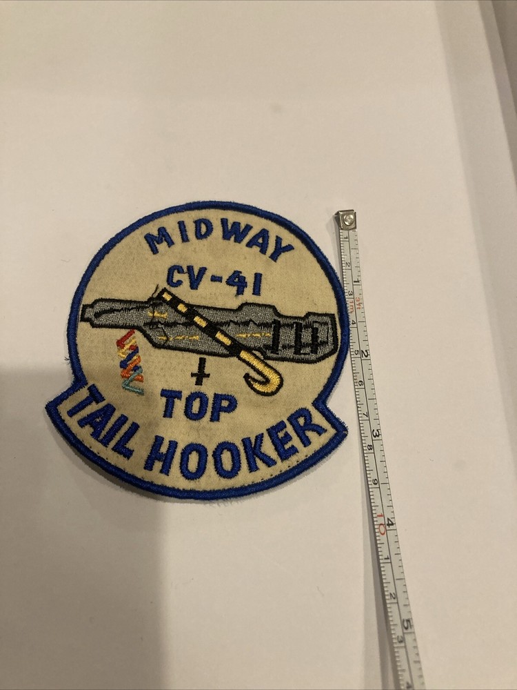 MIDWAY CV-41 TOP TAIL HOOKER ENBROIDERED PATCH