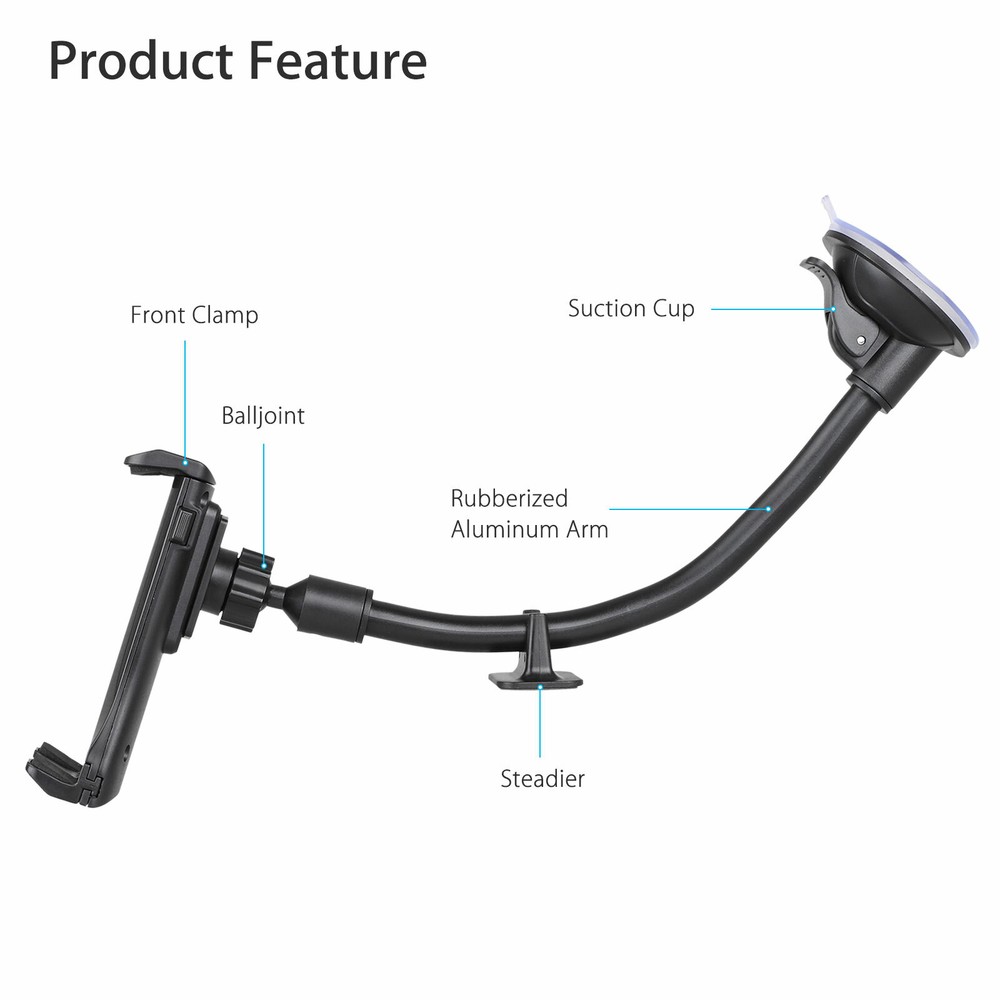 360° Car Windshield Dashboard suction Mount Holder Stand For Phone Tablet PC GPS