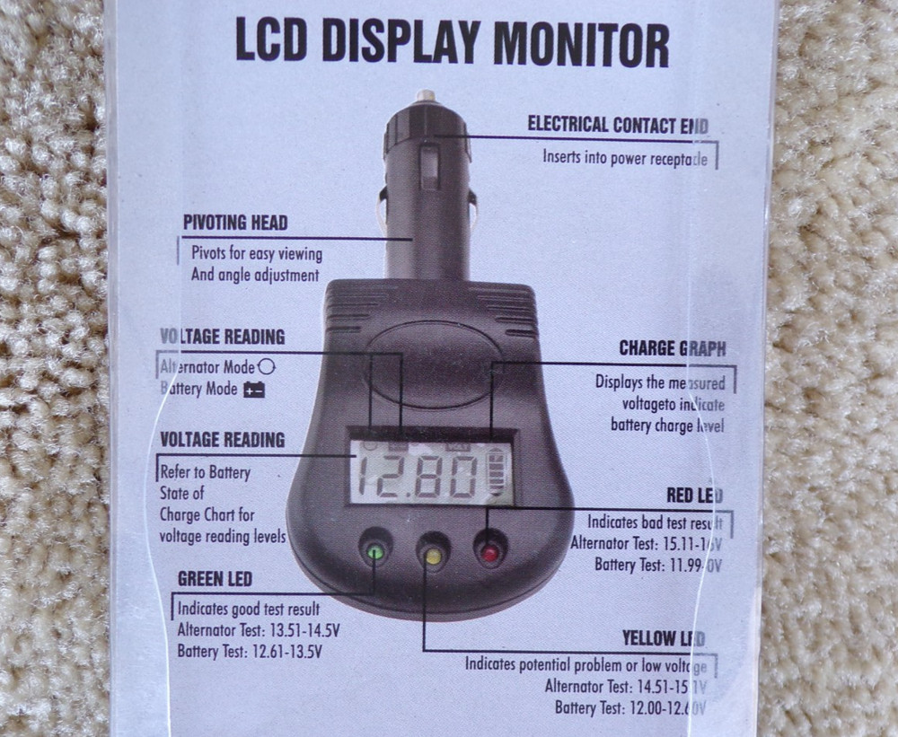 Digital Car Battery Voltmeter LCD Display @h20