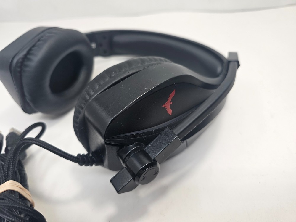 Gaming Headset 3.5mm Microphone Over-ear Headphone for PC Computer Black