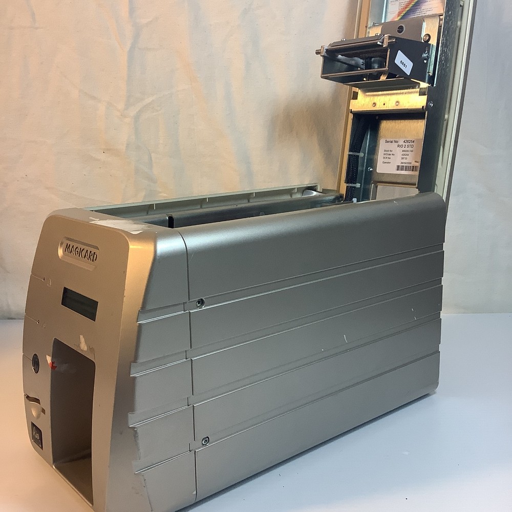 Magicard Rio 2E Std Single-Sided ID Card Printer USB LAN Serial No Feeder&Hopper