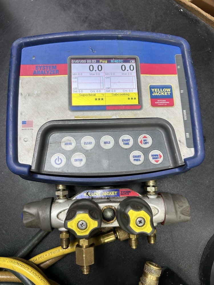 Ritchie Yellow Jacket Refrigeration 40815 System Analyzer with 60" Hose