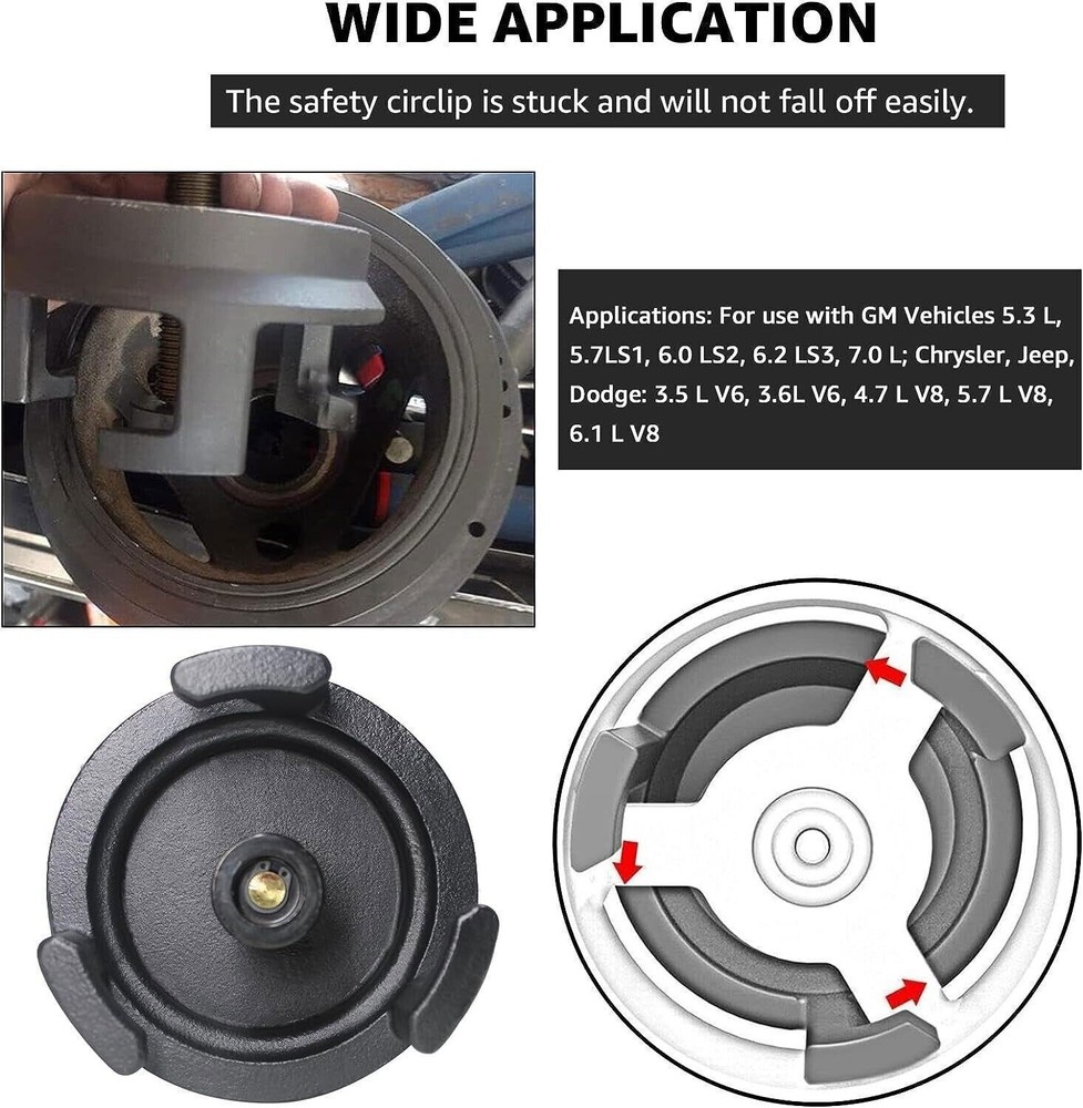 For GM Dodge Jeep Chrysler Harmonic Balancer Puller Crank Pulley Puller 25264