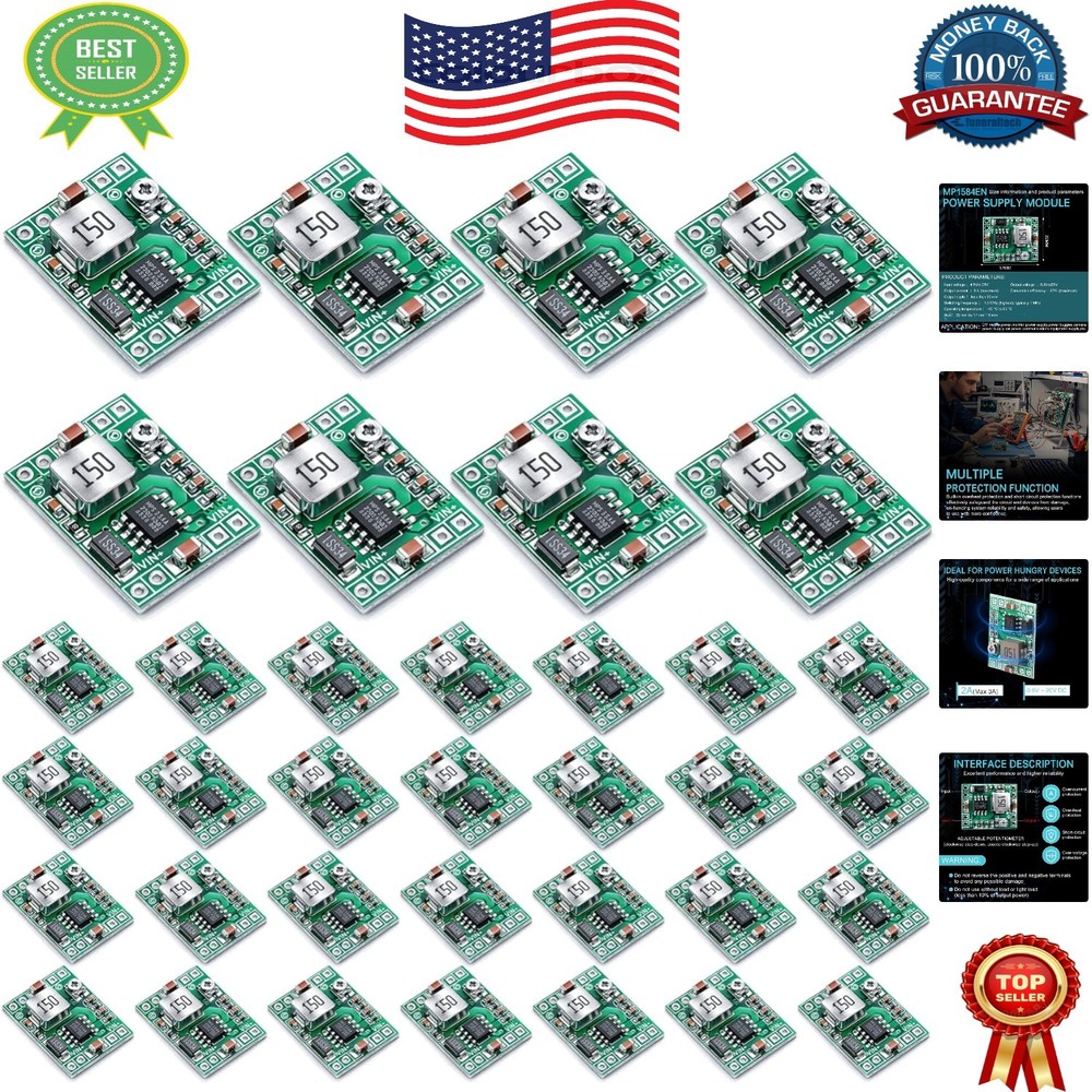 Versatile 36 Pack MP1584EN DC-DC Buck Converters: Ideal for Electronics Projects