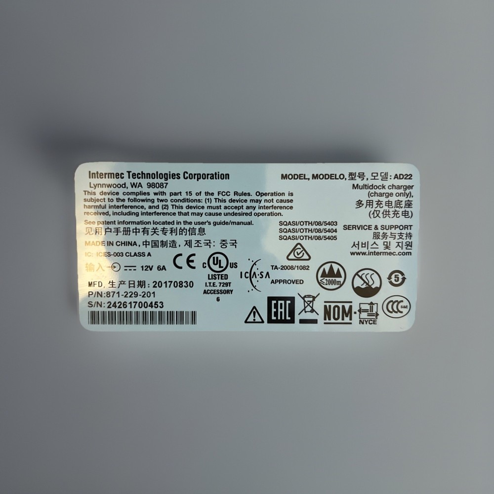 Honeywell Intermec CK3x CK65 Charge Multi Dock