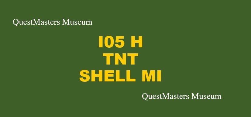 U.S. WWII 105mm M1 H.E. Shell Stencil, - Stencil 160