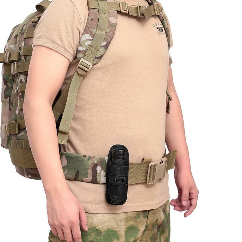 Tactical 360 Degrees Rotatable Flashlight Pouch Holder Case Belt Cover Accessory