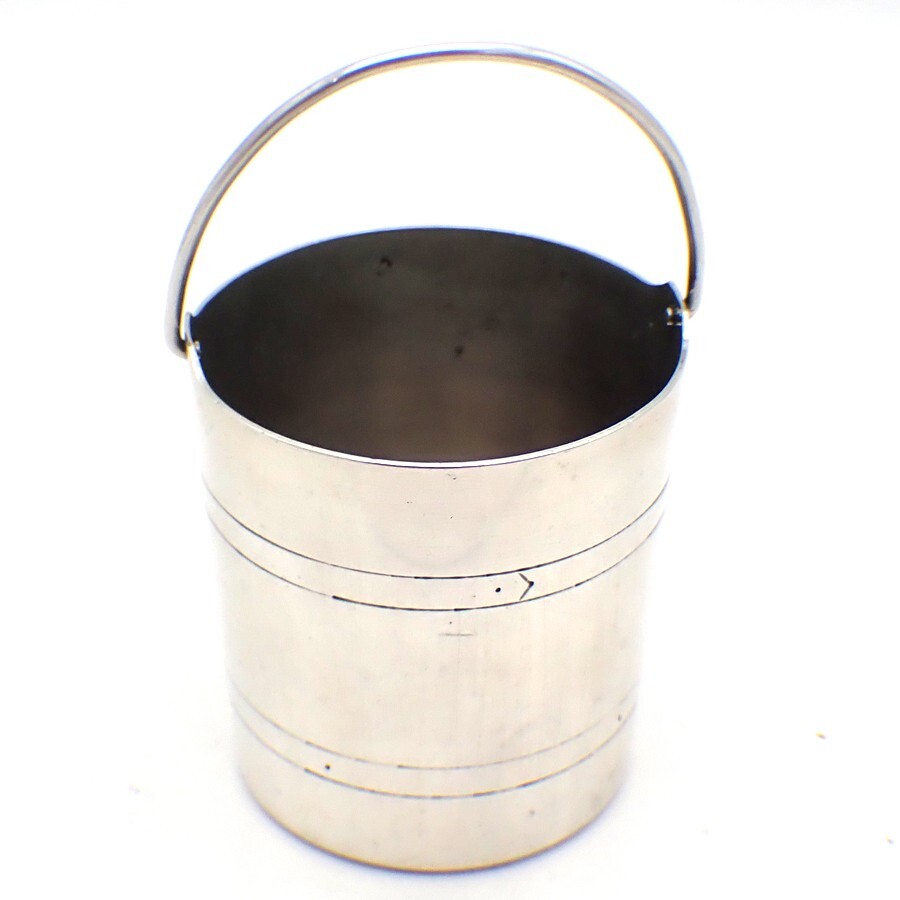 Bucket Form Cup Swing Handle Shreve Sterling Silver No Monograms
