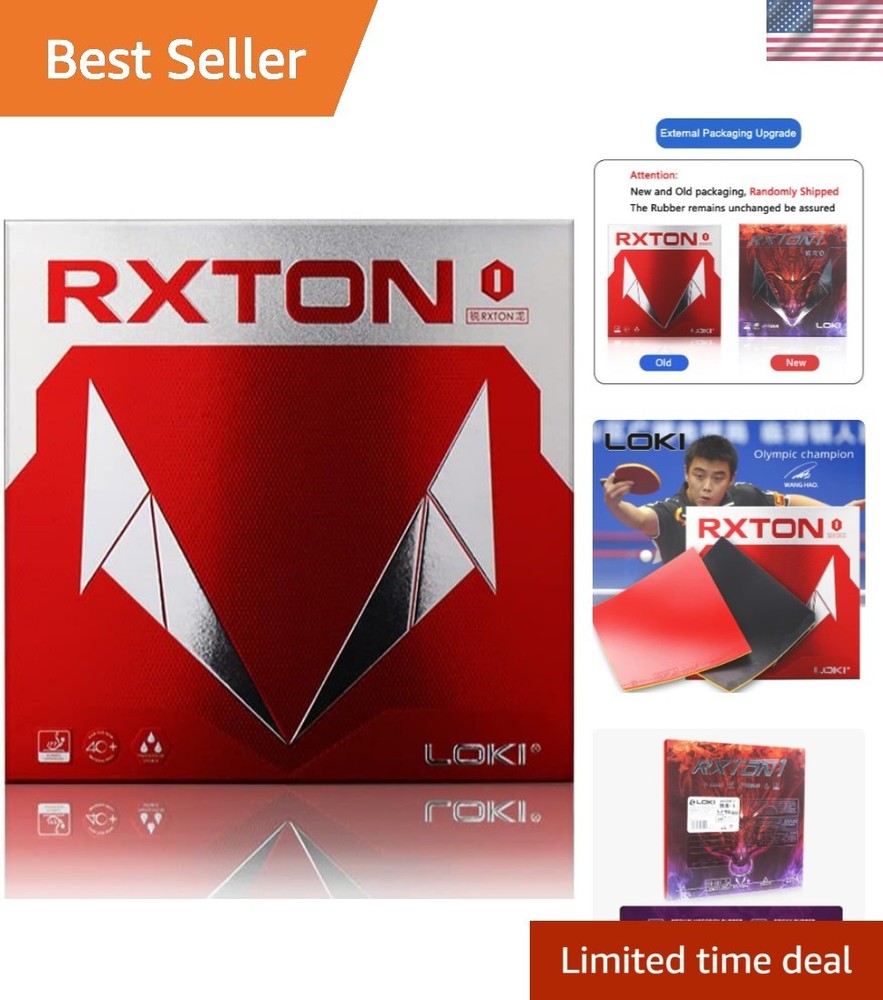 Professional RXTON 1 Table Tennis Rubber Sheet, Superior Spin & Quick Attack