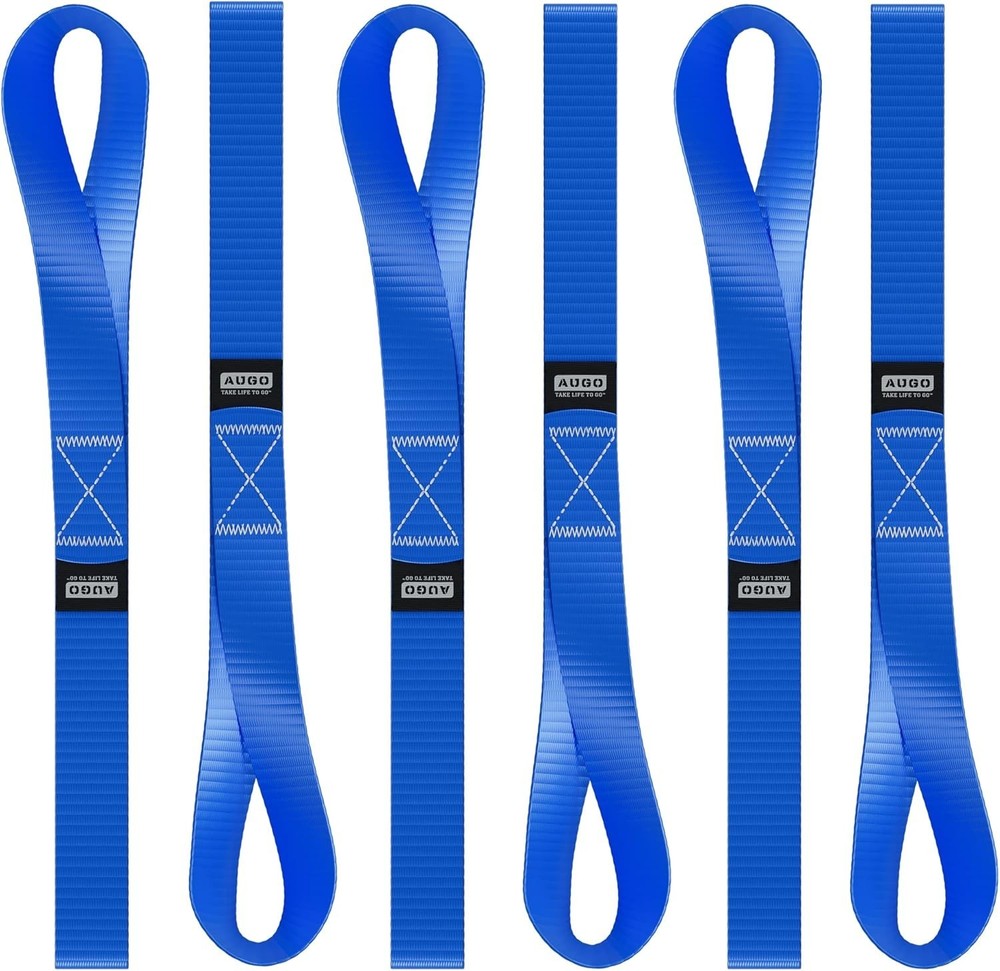 Heavy Duty Soft Loop Tie Down Straps - 6 Pack - 4500 lbs Capacity for Secure ...