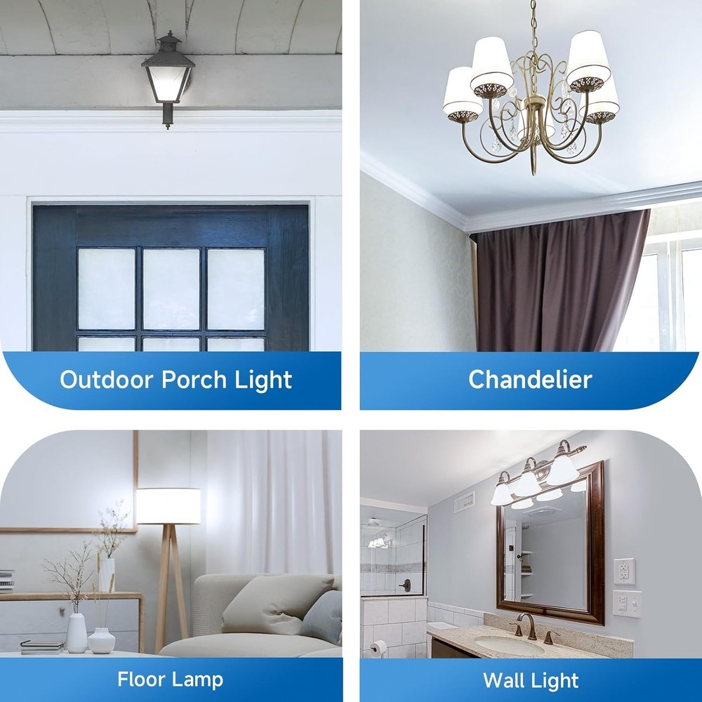 6-Pack A19 LED Light Bulbs 60W Equivalent 5000K Daylight E26 Non-Dimmable US