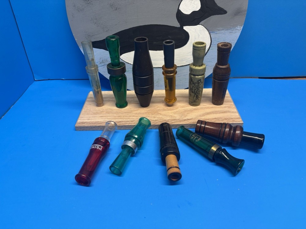 1- Oak Game/ Duck Call Stand. Solid Oak.D7