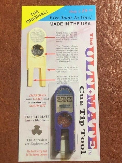 Ultimate Tip Tool PURPLE. Pool Cue Care.