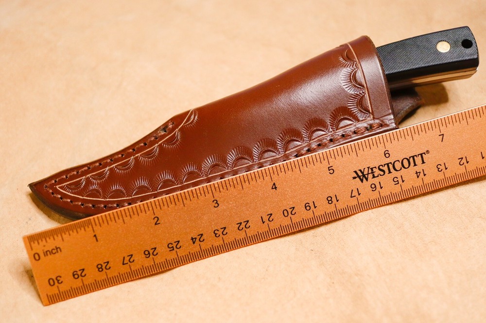 Custom Leather Sheath for Schrade Sharpfinger 152OT (left hand)