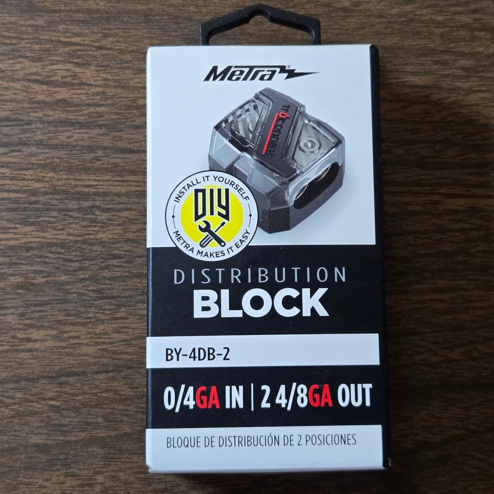 Power / Ground Distribution Block - Black (BY-4DB-2) Metra