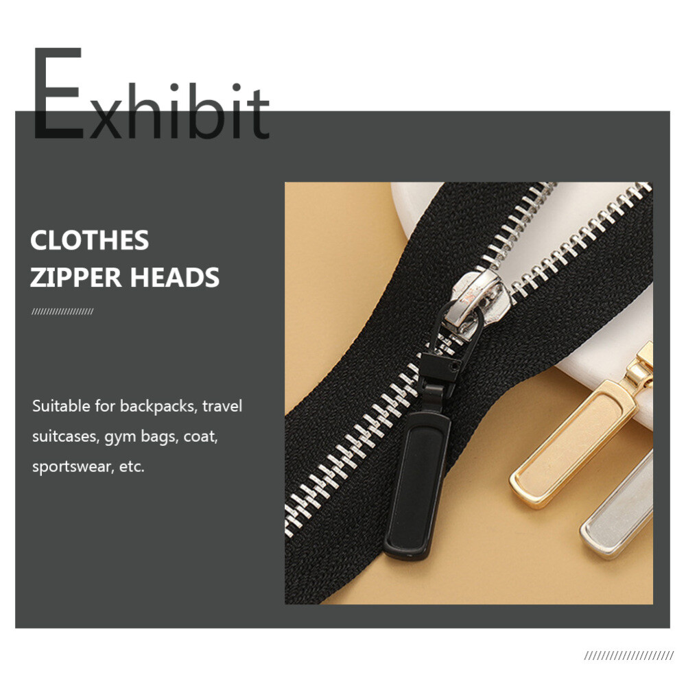 12PCS Convenient Zipper Slider Removable Sturdy Premium Black Zipper Puller