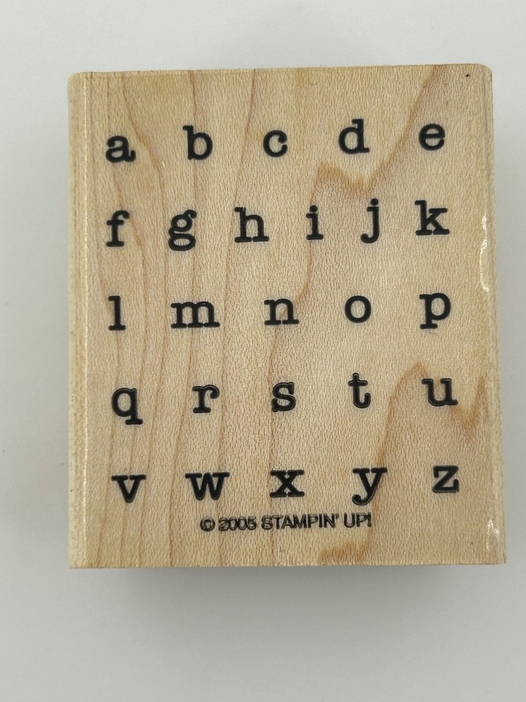 Stampin' Up! Lowercase Alphabet Rubber Stamp Block Letters Set