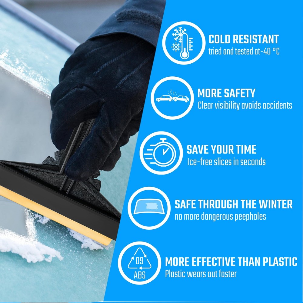 Car Ice Scraper Brass Blade - fast, easy & efficient - [ 2 Pack ] Brass Ice S...