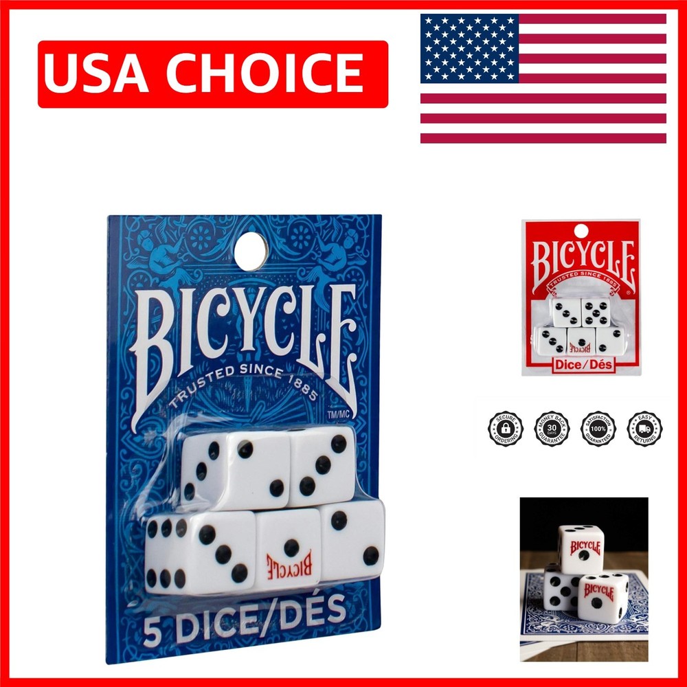 Bicycle 5-Count Dice Set -  Quality Hexahedron for Ultimate Games