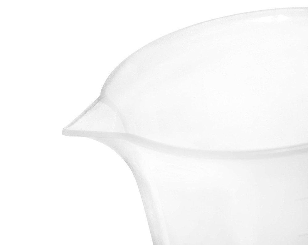 EISCO Plastic Pitcher, 500mL - Molded Graduations - Chemical Resistant &...