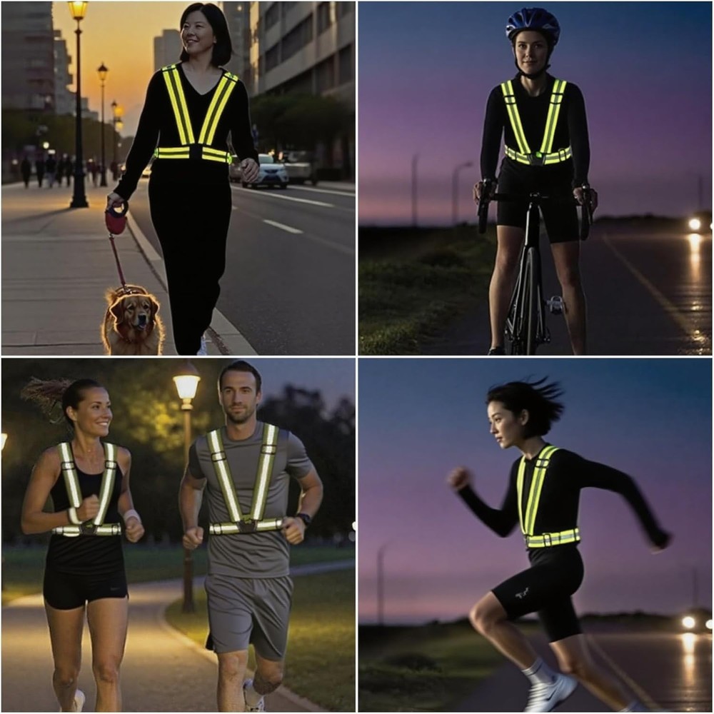 2-10 Pack Adjustable Reflective Vests - Essential Safety Gear for Night Exercise