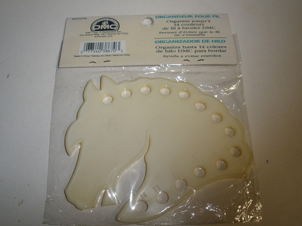 NEW DMC Floss Organizer HORSE White