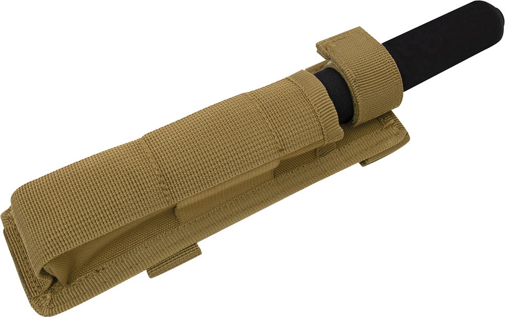 Coyote Brown Long MOLLE Holder for Baton Pouch Bottom Hook And Loop Web Strap