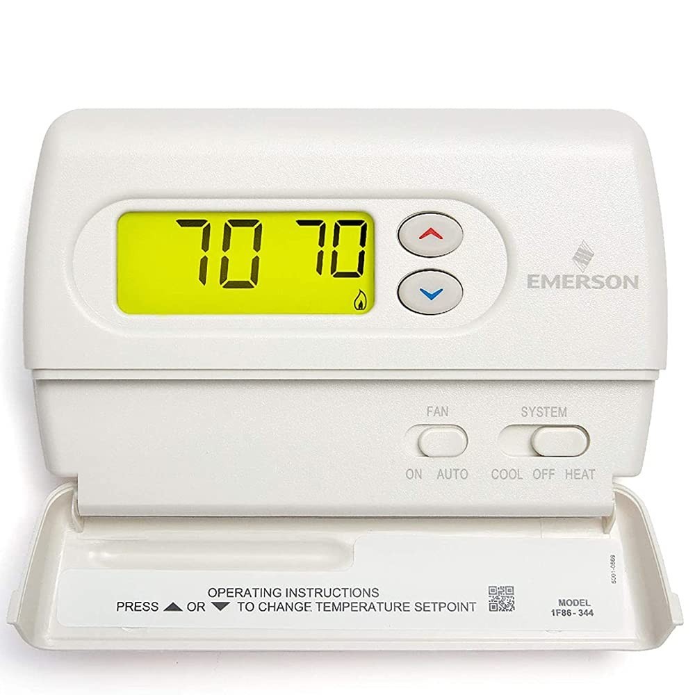 Non-Programmable Thermostat for Single-Stage HVAC Systems, Easy Install, Energy