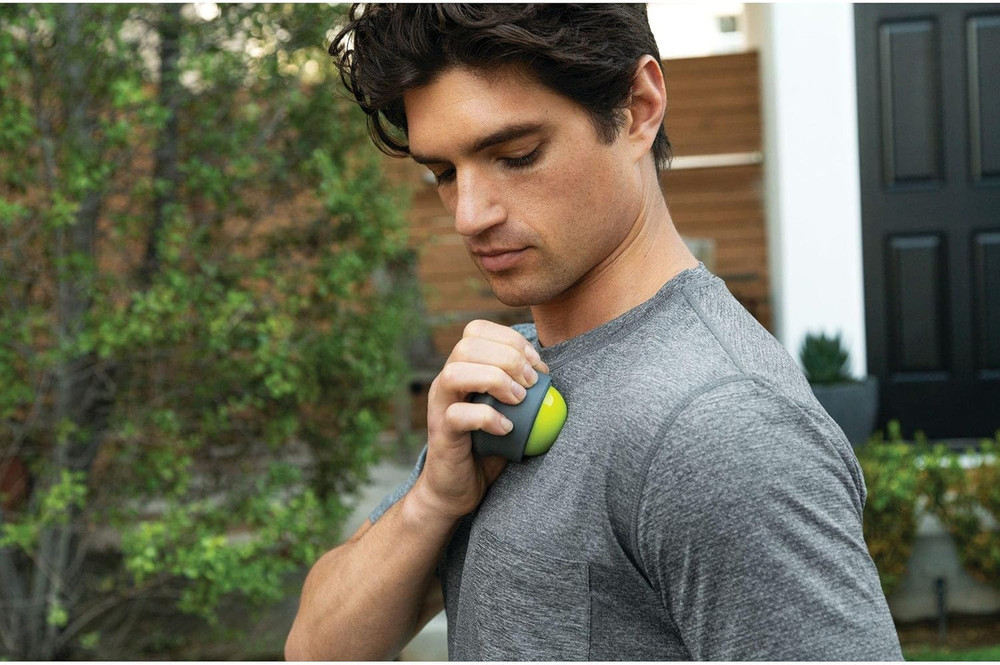 Performance Handheld Massage Roller Ball, Green/Grey, One Size