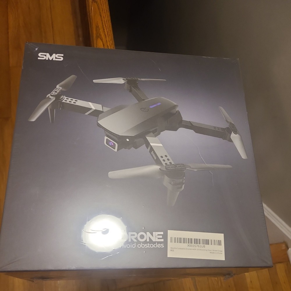 SMS Black Avoid Obstacles Foldable Phone Control Drone