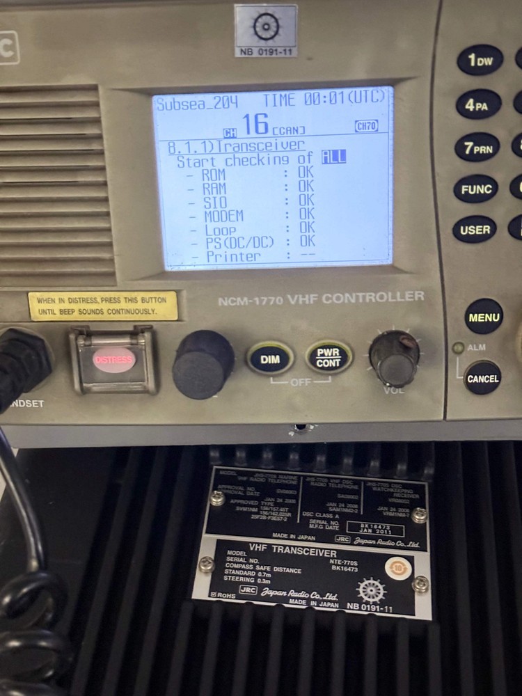 JRC NTE-770S VHF Transceiver (Used)