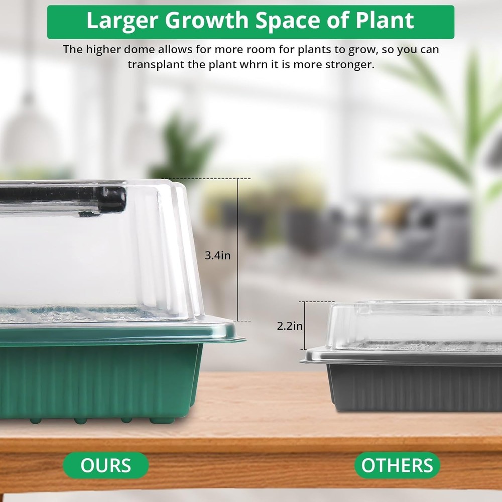 80 Cells Seed Starter Kit - Adjustable Brightness & Growth Essentials