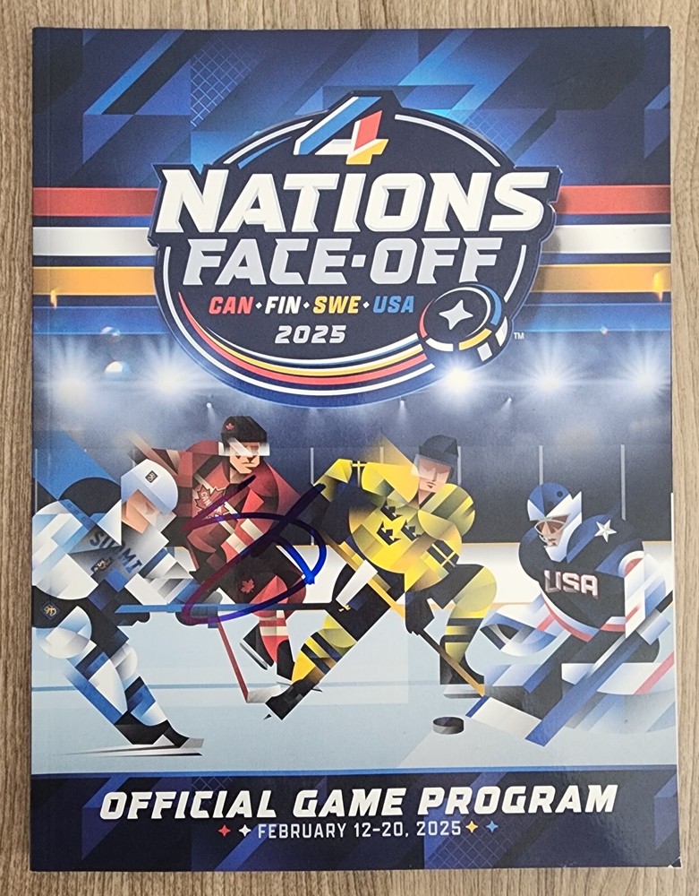 Shea Thedore Signed Canada Official 2025 4 Nations Face-Off Program RAD