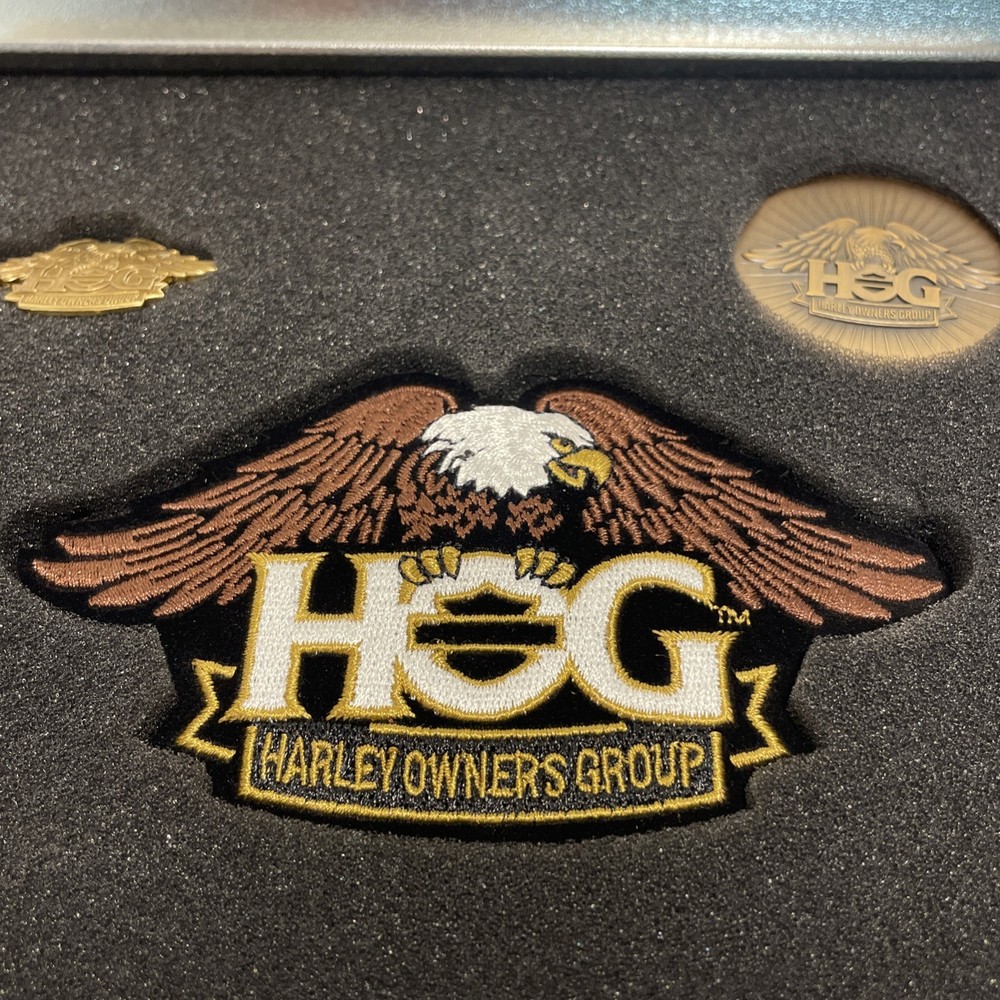 Harley Davidson HOG Owner Group Tin Eagle Patch Pin Challenge Coin