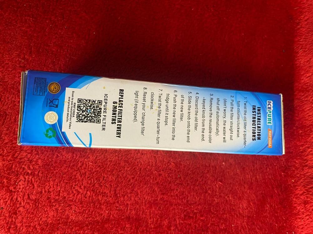 New in Pkg Ice Pure RWF3500A Filter Replacement for LG Kenmore