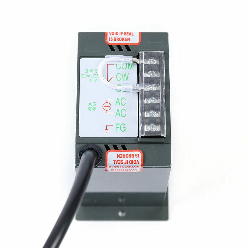 110V Electric Single Phase AC Gear Motor Variable Speed Controller 1:10 125RPM