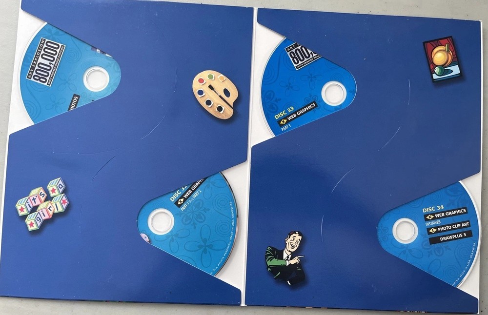 ART EXPLOSION 800,000 Clip Art Library Software PC 34 CD Image Graphics