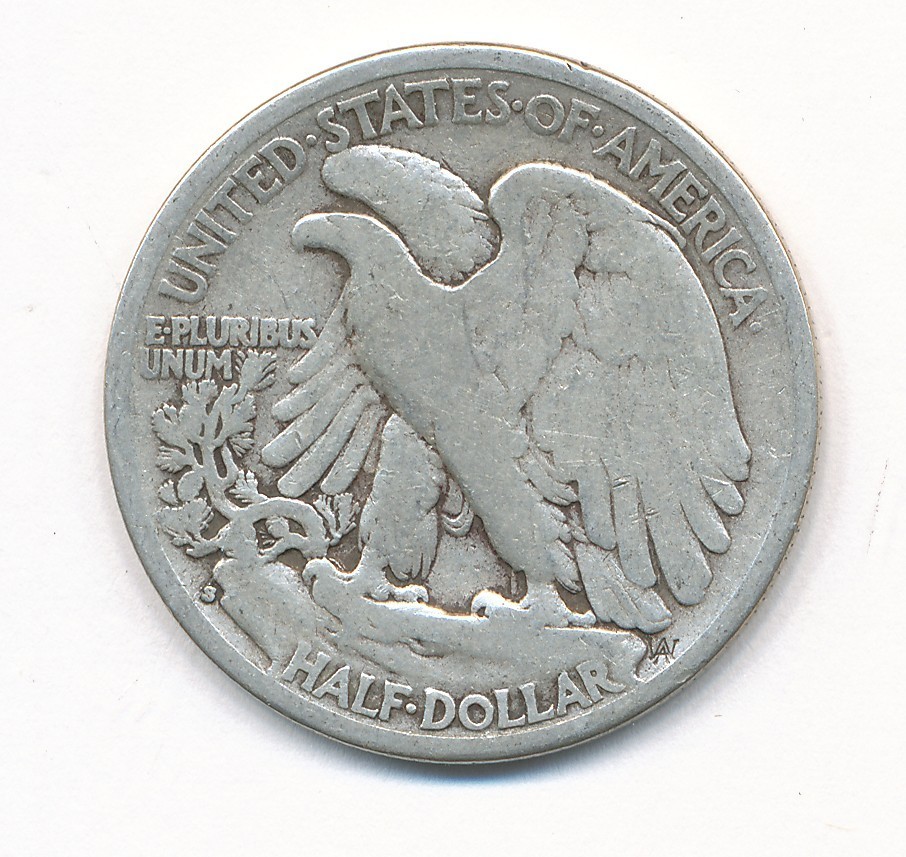 1929 S WALKING LIBERTY SILVER HALF DOLLAR