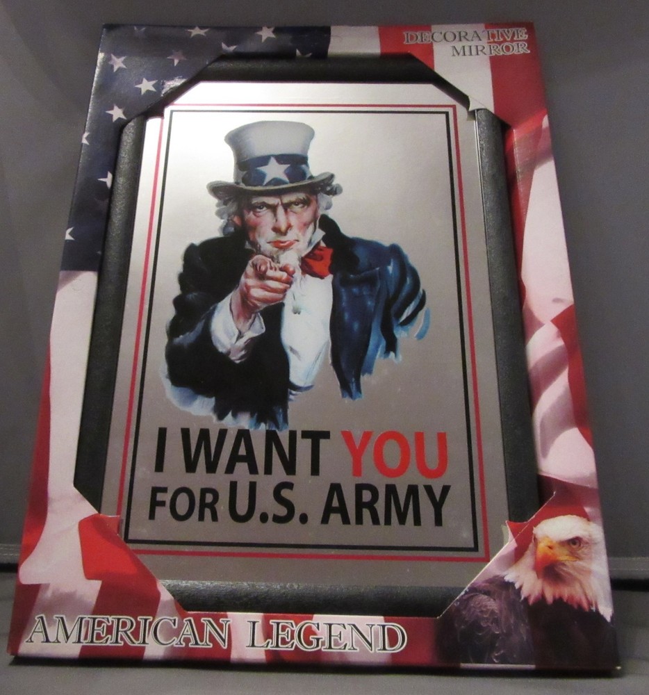 Mirror Uncle Sam pub/bar, mancave, home decoration