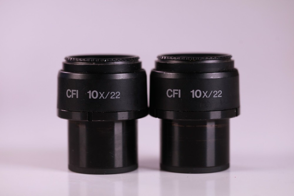 Pair Nikon 10x 22 CFI Microscope Eyepiece