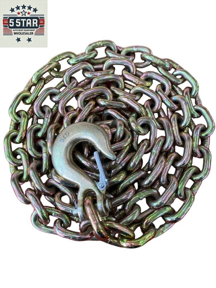 SET#31 AUTOBODY FRAME MACHINE 11 FEET PULLING CHAIN WITH SLIP HOOK HEAVY DUTY