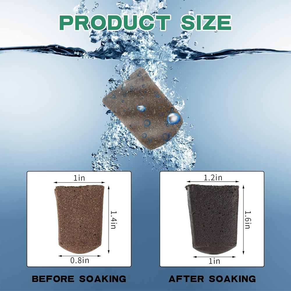 Customizable Hydroponic Grow Sponges - 200 Seed Starter Pods for Robust Cloning