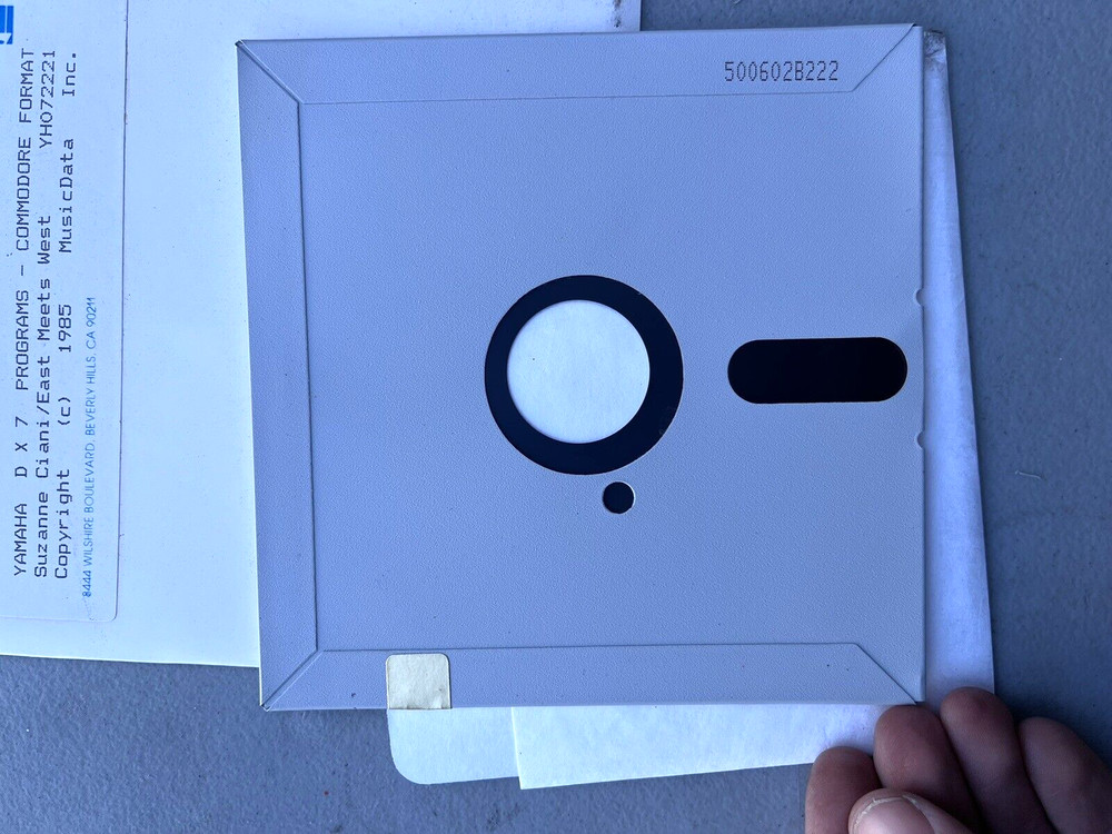 1985 Yamaha DX7 Synthesizer Disk Program Commodore Format David Boruff Techno