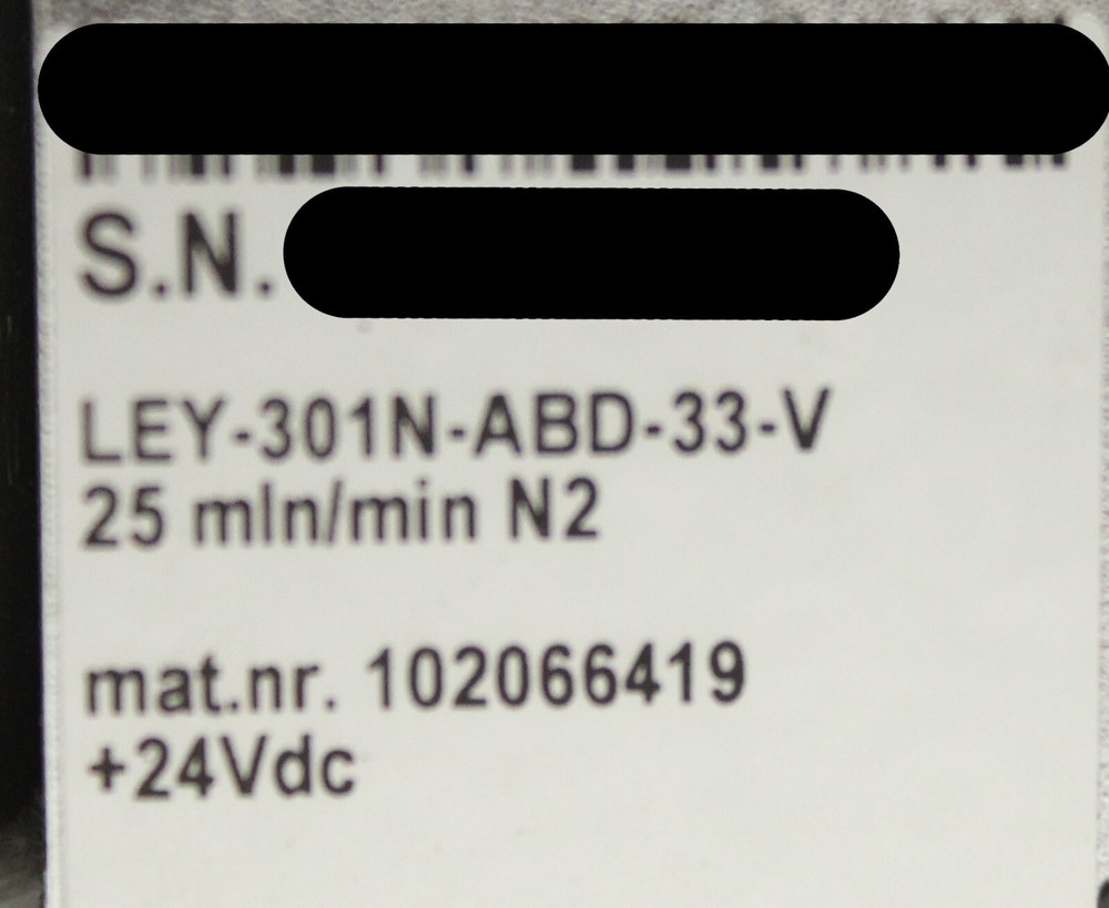 Bronkhorst EL-Flow Mass Flow Meter LEY-301N-ABD-33-V