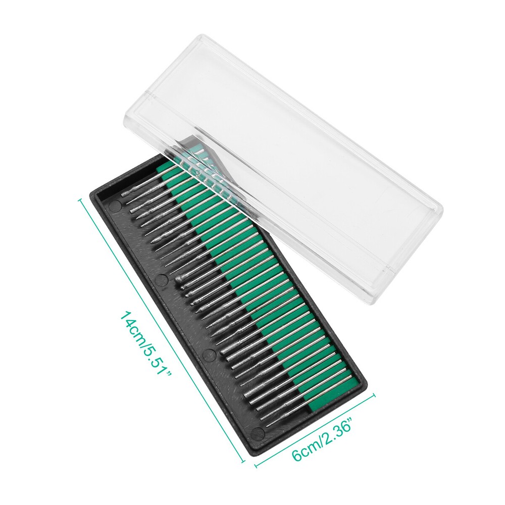 90Pcs Diamond Burr Bits Drill Set Rotary Multi Tool Accessories Kit US Ship