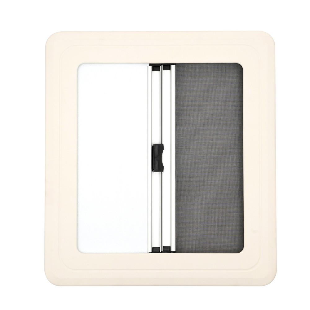 RV Caravan Hinged Push Out Window Hatch Vent Skylight 450*500mm w/Blind & Screen