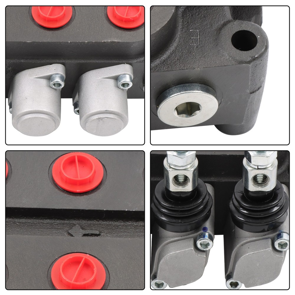 3 Spool 25 GPM Hydraulic Directional Control Valve Tractor Loader Double Acting