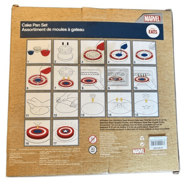 Disney Eats Captain Marvel Shield Cake Pan Set *New*