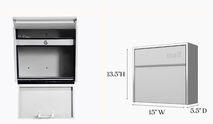 ADOORN Wall Mount Mailbox, Weatherproof Mailboxe...