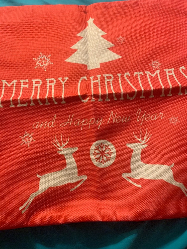 Holiday Pillowcase 16.5”x16.5” (New)